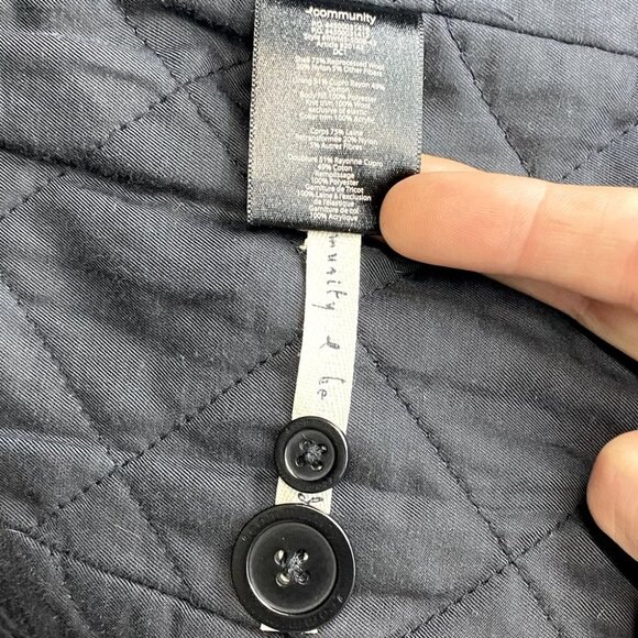 Aritzia Community Grey Re Processed Wool Pea Coat S - Picture 4 of 14